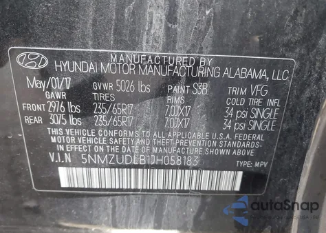 2018 Hyundai Santa Fe Sport 2.4L из США, поврежденный, VIN 5NMZUDLB1JH058183